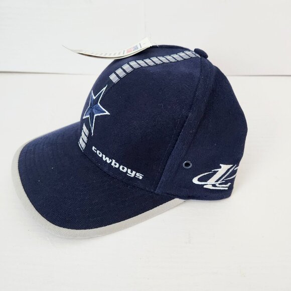 NWT VTG Dallas Cowboys Hat Cap Strap Back Blue NFL Logo Athletic Pro Line Stripe - Picture 2 of 8